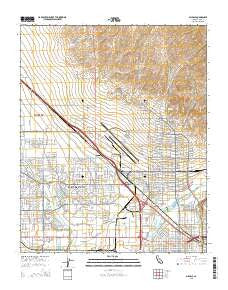 Oildale California Current topographic map, 1:24000 scale, 7.5 X 7.5 Minute, Year 2015
