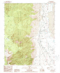 Olancha California Historical topographic map, 1:24000 scale, 7.5 X 7.5 Minute, Year 1988