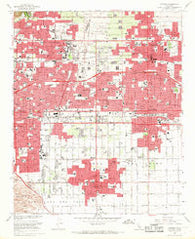 Ontario California Historical topographic map, 1:24000 scale, 7.5 X 7.5 Minute, Year 1967