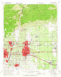 Ontario California Historical topographic map, 1:62500 scale, 15 X 15 Minute, Year 1954