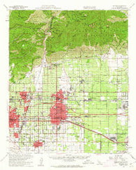 Ontario California Historical topographic map, 1:62500 scale, 15 X 15 Minute, Year 1954