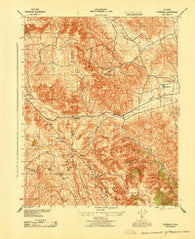 Packwood California Historical topographic map, 1:31680 scale, 7.5 X 7.5 Minute, Year 1943
