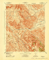 Packwood California Historical topographic map, 1:31680 scale, 7.5 X 7.5 Minute, Year 1943