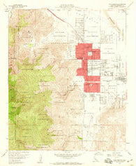 Palm Springs California Historical topographic map, 1:24000 scale, 7.5 X 7.5 Minute, Year 1957