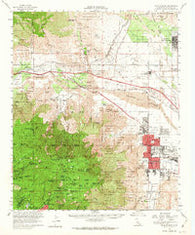 Palm Springs California Historical topographic map, 1:62500 scale, 15 X 15 Minute, Year 1957