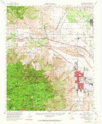 Palm Springs California Historical topographic map, 1:62500 scale, 15 X 15 Minute, Year 1957