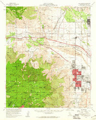 Palm Springs California Historical topographic map, 1:62500 scale, 15 X 15 Minute, Year 1957
