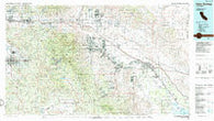 Palm Springs California Historical topographic map, 1:100000 scale, 30 X 60 Minute, Year 1984