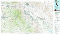 Palm Springs California Historical topographic map, 1:100000 scale, 30 X 60 Minute, Year 1984