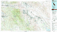 Palm Springs California Historical topographic map, 1:100000 scale, 30 X 60 Minute, Year 1984