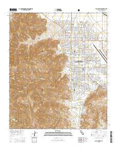 Palm Springs California Current topographic map, 1:24000 scale, 7.5 X 7.5 Minute, Year 2015
