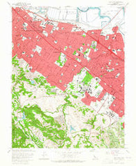 Palo Alto California Historical topographic map, 1:24000 scale, 7.5 X 7.5 Minute, Year 1961