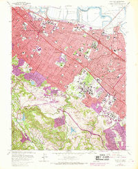 Palo Alto California Historical topographic map, 1:24000 scale, 7.5 X 7.5 Minute, Year 1961