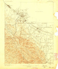 Palo Alto California Historical topographic map, 1:62500 scale, 15 X 15 Minute, Year 1897