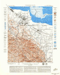 Palo Alto California Historical topographic map, 1:62500 scale, 15 X 15 Minute, Year 1899