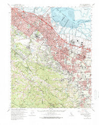 Palo Alto California Historical topographic map, 1:62500 scale, 15 X 15 Minute, Year 1961