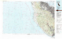 Palo Alto California Historical topographic map, 1:100000 scale, 30 X 60 Minute, Year 1982