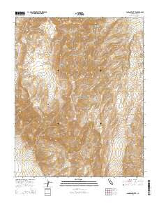 Panamint Butte California Current topographic map, 1:24000 scale, 7.5 X 7.5 Minute, Year 2015