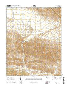 Panoche California Current topographic map, 1:24000 scale, 7.5 X 7.5 Minute, Year 2015