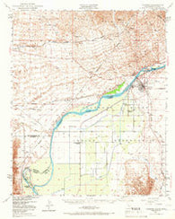 Parker Arizona Historical topographic map, 1:62500 scale, 15 X 15 Minute, Year 1949
