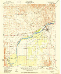 Parker Arizona Historical topographic map, 1:62500 scale, 15 X 15 Minute, Year 1950