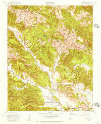 Parkfield California Historical topographic map, 1:24000 scale, 7.5 X 7.5 Minute, Year 1942