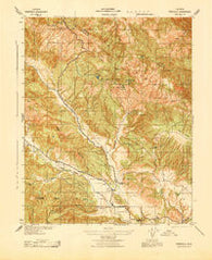 Parkfield California Historical topographic map, 1:31680 scale, 7.5 X 7.5 Minute, Year 1943