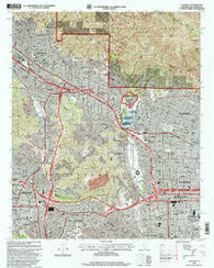 Pasadena California Historical topographic map, 1:24000 scale, 7.5 X 7.5 Minute, Year 1995