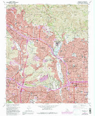 Pasadena California Historical topographic map, 1:24000 scale, 7.5 X 7.5 Minute, Year 1966
