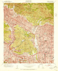 Pasadena California Historical topographic map, 1:24000 scale, 7.5 X 7.5 Minute, Year 1953