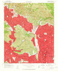 Pasadena California Historical topographic map, 1:24000 scale, 7.5 X 7.5 Minute, Year 1953