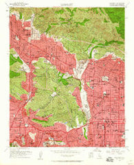 Pasadena California Historical topographic map, 1:24000 scale, 7.5 X 7.5 Minute, Year 1953