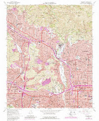 Pasadena California Historical topographic map, 1:24000 scale, 7.5 X 7.5 Minute, Year 1966