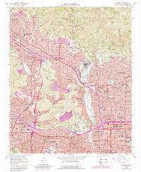 Pasadena California Historical topographic map, 1:24000 scale, 7.5 X 7.5 Minute, Year 1966