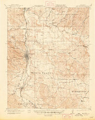 Paso Robles California Historical topographic map, 1:62500 scale, 15 X 15 Minute, Year 1919