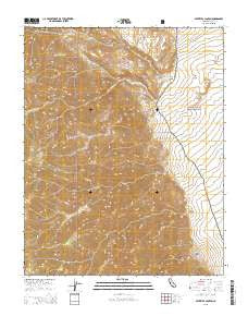 Pat Keyes Canyon California Current topographic map, 1:24000 scale, 7.5 X 7.5 Minute, Year 2015