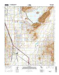 Perris California Current topographic map, 1:24000 scale, 7.5 X 7.5 Minute, Year 2015