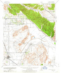 Perris California Historical topographic map, 1:62500 scale, 15 X 15 Minute, Year 1942