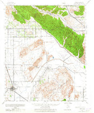 Perris California Historical topographic map, 1:62500 scale, 15 X 15 Minute, Year 1942