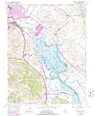 Petaluma River California Historical topographic map, 1:24000 scale, 7.5 X 7.5 Minute, Year 1954