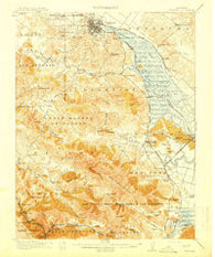 Petaluma California Historical topographic map, 1:62500 scale, 15 X 15 Minute, Year 1914