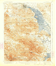 Petaluma California Historical topographic map, 1:62500 scale, 15 X 15 Minute, Year 1914