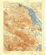 Petaluma California Historical topographic map, 1:62500 scale, 15 X 15 Minute, Year 1914