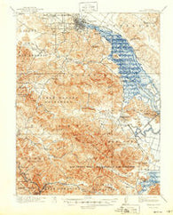 Petaluma California Historical topographic map, 1:62500 scale, 15 X 15 Minute, Year 1914