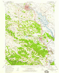 Petaluma California Historical topographic map, 1:62500 scale, 15 X 15 Minute, Year 1954