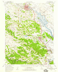 Petaluma California Historical topographic map, 1:62500 scale, 15 X 15 Minute, Year 1954