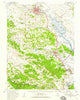Petaluma California Historical topographic map, 1:62500 scale, 15 X 15 Minute, Year 1954