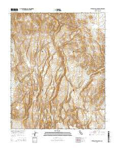 Petroglyph Canyon California Current topographic map, 1:24000 scale, 7.5 X 7.5 Minute, Year 2015