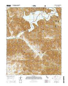 Pine Flat Dam California Current topographic map, 1:24000 scale, 7.5 X 7.5 Minute, Year 2015
