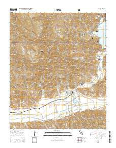 Piru California Current topographic map, 1:24000 scale, 7.5 X 7.5 Minute, Year 2015